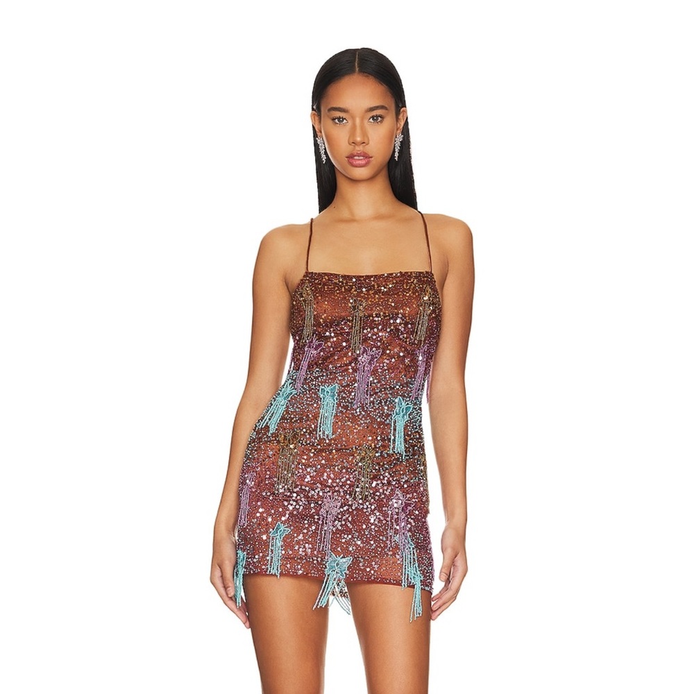 Barbi Beaded Micro Mini Dress by LPA